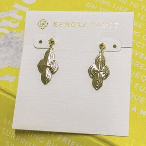 Kendra Scott Abbie Metal Drop Earrings - Gold New